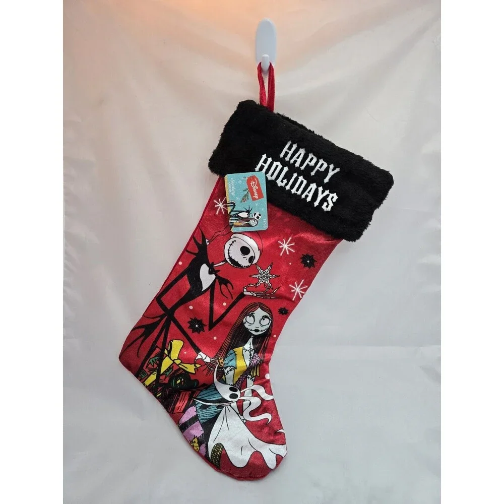 Disney Nightmare Before Christmas Jack Sally Zero Christmas Stocking NWT Decor